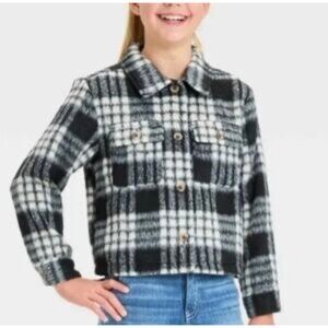 Cat & Jack Girl's Plaid Shacket size M (8) NWT